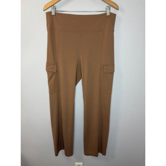 ATHLETA Delancey Straight Cargo Pant Rustic Beige Stretch Women's L - Picture 2 of 9